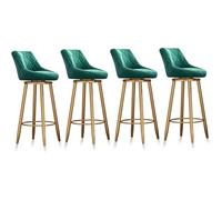 Lot de 4 tabourets de Bar pivotants, Chaise de Salle à Manger Moderne à Hauteur de comptoir avec dossiers, tabourets rembourrés pour îlot de Cuisine, tabourets de comptoir de Cuisine avec pi