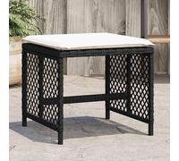 Lot de 4 Tabourets de Jardin avec Coussins Chaises Gris Résine Tressée vidaXL