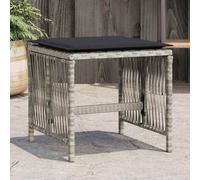 Lot de 4 Tabourets de Jardin avec Coussins Chaises Noir Résine Tressée vidaXL