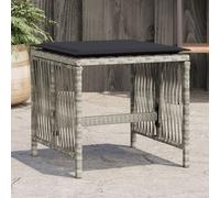 Lot de 4 Tabourets de Jardin avec Coussins Chaises Noir Résine Tressée vidaXL