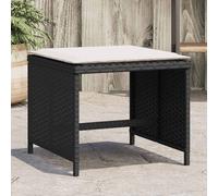 Lot de 4 Tabourets de Jardin avec Coussins, Chaises de Patio, Sièges de Terrasse, Meubles d'Extérieur Arrière-cour, 365041