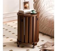 Lot de 4 tabourets empilables en bois massif avec roulettes silencieuses à 360° - Parfait pour salle à manger, chambre à coucher, salon - Solutions d'assise polyvalentes et élégantes