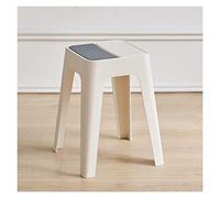 Lot de 4 tabourets empilables en plastique de 45,7 cm de hauteur, chaises de comptoir dos nu avec tapis en feutre antidérapant, pour salle à manger, cuisine, salle de classe, sièges de couleurs