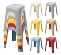 Lot de 4 tabourets empilables en plastique de 45,7 cm de hauteur pour salle de haises portables dos nu pour l'école et la maison