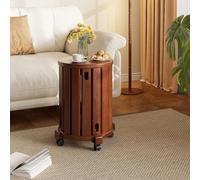 Lot de 4 tabourets empilables multifonctionnels, chaises de salle à manger portables en bois, tables d'appoint de canapé pour salon, bureau et salle de classe, design peu encombrant