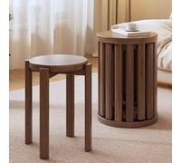 Lot de 4 tabourets empilables ronds gigognes pour salon, chambre, cuisine, balcon