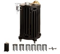 Lot de 4 tabourets gigognes empilables en bois, petites tables d'appoint polyvalentes pour salon, chambre, balcon, design compact pour usage multiple