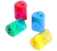 Lot de 4 taille-crayons de couleur vive en acier à haute teneur en carbone robustes pour la maison et le bureau