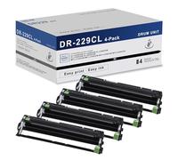 Lot de 4 Tambours de Rechange DR229CL à très Haut rendement pour imprimante Brother DR-229CL DR 229CL DR229CL MFC-L3720CDW HL-L3295CDW HL-L3300CDW HL-L8245CDW MFC-L8395CDW MFC-L3780CDW