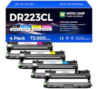 Lot de 4 tambours de rechange pour imprimante Brother DR-223 R223 R223 compatible avec imprimante HL-L3210CW HL-L3270CDW MFC-L3770CDW HL-L3290CDW MFC-L3750CDW L3710CW L3230CDW L3230CDN