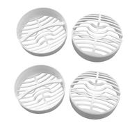 Lot de 4 tamis à cheveux pour douche et receveur de douche, filtre à cheveux blanc, remplacement de la valve Viega, tamis en plastique pour siphon d'écoulement - Protection efficace contre les