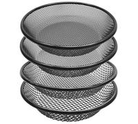 Lot de 4 tamis à terre de 30 cm de large pour jardinage, tamis à grille de 2,4, 6,8 mm pour seau de 18 litres, tamis à saleté en acier inoxydable, tamis à compost pour capturer la saleté, le sable