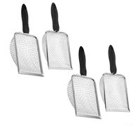 Lot de 4 tamis de sol de jardin, grilles 2 en 1, tamis en maille avec poignée pour sable, litière pour chat, rochers, saleté, filtration du compost