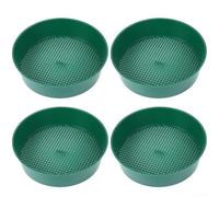 Lot de 4 tamis de terre pour faciliter les tâches de jardinage et une gestion efficace du sol (noir + vert)