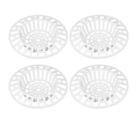 Lot de 4 tamis en plastique pour évier de cuisine et salle de bain - Blanc