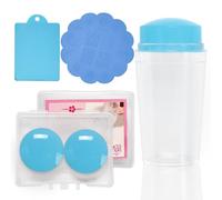 Lot de 4 tampons à ongles en silicone avec grattoir pour femme