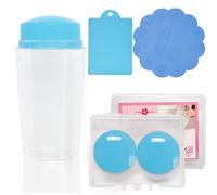 Lot de 4 tampons à ongles en silicone avec grattoir pour ongles