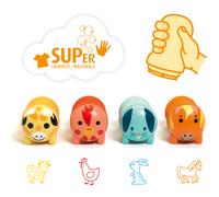 Lot de 4 tampons Animaux de la ferme