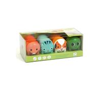 Lot de 4 tampons auto encreurs pour enfant Animaux du jardin