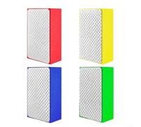 Lot de 4 tampons de meulage à la main avec éponge abrasive émeri pour polissage de pierre, verre pour meulage des bords, finition de carreaux de marbre et lissage du granit