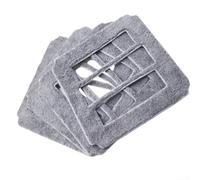 Lot de 4 tampons de nettoyage de rechange pour robot de nettoyage de vitres HUTT W9, lavables et réutilisables en microfibre pour miroirs, écrans de douche et murs en carrelage