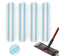 Lot de 4 tampons de Rechange en Microfibre pour Vileda H2PrO et O-Cedar H2PrO, Housse de Rechange Lavable et réutilisable pour Tous Les sols durs