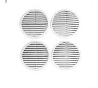 Lot de 4 tampons de rechange pour balai vapeur Bissell 2124 2039A - Chiffons en microfibre réutilisables pour carrelage, bois stratifié, accessoires de nettoyage lavables (A)