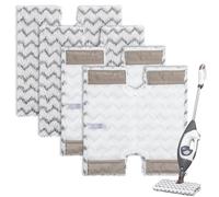 Lot de 4 tampons de rechange pour balai vapeur Shark S6001UK S6003UK S6005UK Klik n' Flip - Lavables en machine