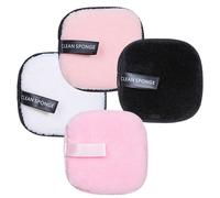 Lot de 4 tampons démaquillants pour le visage Halo Make Up - Coussinets double face - Microfibre coton - Lingettes nettoyantes pour le visage - Lavables et respectueux de l'environnement