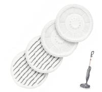 Lot de 4 tampons en microfibre compatibles avec Shark S6002UK et S7201UK - Recharges de rechange réutilisables en microfibre lavables tout-en-un pour sols durs scellés