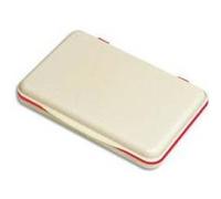 Lot de 4 Tampons encreur réencrable ABS, pour timbre caoutchouc ou résine L11 x P7 cm encre rouge G
