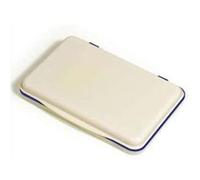 Lot de 4 Tampons encreurs réencrables ABS, pour timbre caoutchouc ou résine L11 x P7 cm encre bleu G