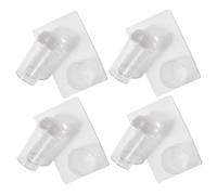 Lot de 4 tampons French Tip Stamp avec grattoir facile à utiliser Transparent Outil de manucure facile à nettoyer Kit de Nail Art détachable pour des ongles français parfaits