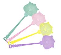 Lot de 4 tapettes à mouches pour intérieur et extérieur avec manche long
