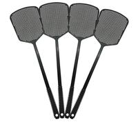 Lot de 4 tapettes à mouches, stables, manuelles, protection contre les moustiques en plastique durable avec longue poignée, grande surface de frappe pour répulsifs mouches, moustiques et insectes