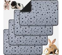 Lot de 4 tapis absorbants, réutilisables et lavables pour cages de cobayes, adaptés à l'apprentissage de la propreté chez les chiens et les