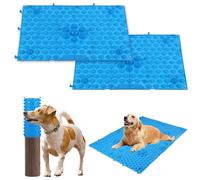Lot de 4 tapis anti-démangeaisons pour chien, 37,8 x 26,4 cm, tapis anti-démangeaisons pour chien avec tournevis et vis, tapis à griffer, gratte-dos et masseur, convient pour canapé, sol, piquet en