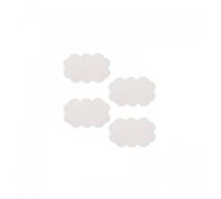 Lot de 4 tapis - Anti-dérapant - Nuage - Blanc MSV