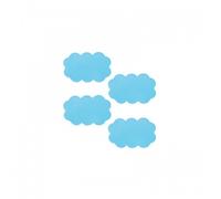 Lot de 4 tapis - Anti-dérapant - Nuage - bleu ciel MSV
