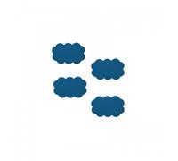 Lot de 4 tapis - Anti-dérapant - Nuage - bleu marine MSV
