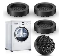Lot de 4 tapis antidérapants en caoutchouc pour machine à laver avec ventouse puissante, pour un maintien stable du lavage et du sèche-linge, coussinets d'isolation phonique et anti-vibrations.