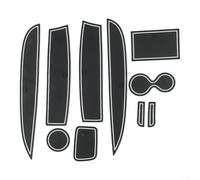 Lot de 4 tapis antidérapants en caoutchouc PVC souple pour réduction du bruit et protection intérieure de la voiture (blanc)