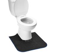 Lot de 4 tapis d'apprentissage de la propreté ronds pour garçons, tapis d'apprentissage de la propreté, tapis de toilette en forme de U, tapis de toilette lavables pour salle de bain (gris foncé)