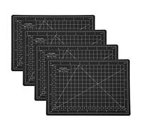 Lot de 4 tapis de découpe A5 en PVC auto-cicatrisant de qualité supérieure pour travaux manuels, modèle de planche à échelle de gravure pour artistes, artisans, employés de