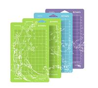 Lot de 4 tapis de découpe autocollants Cricut Joy pour accessoires Cricut Joy - Variété adhésive - Antidérapant - Tapis de découpe quadrillé (10,5 x 16,5 cm)