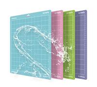 Lot de 4 tapis de découpe autocollants pour Silhouette Cameo 4/3/2/1 - Pour Cricut Explore One/Air/Air 2/Maker Cutting Mat - Multiples autocollants - Antidérapants - 35,5 x 33 cm