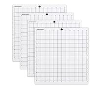 Lot de 4 tapis de découpe autocollants transparents pour Silhouette Cameo 4/3/2/1 - 30,5 x 30,5 cm - Multitude de tapis de découpe adhésifs et antidérapants
