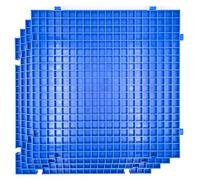 Lot de 4 tapis de découpe pour vitrail, grille en plastique à fond solide, outils et fournitures pour vitrail, bleu