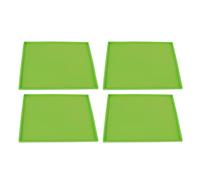 Lot de 4 tapis de déshydratation en silicone avec bord, feuilles de silicone antiadhésives pour plateau en silicone pour fruits, cuir, fruits liquides, viande, légumes, herbes(Vert)
