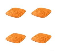 Lot de 4 tapis de nidification lavables réutilisables pour poule - Doublure en éponge douce - Orange - Pour nichoir - Collection d'œufs confortables - Fournitures de poulet dans le jardin - Literie